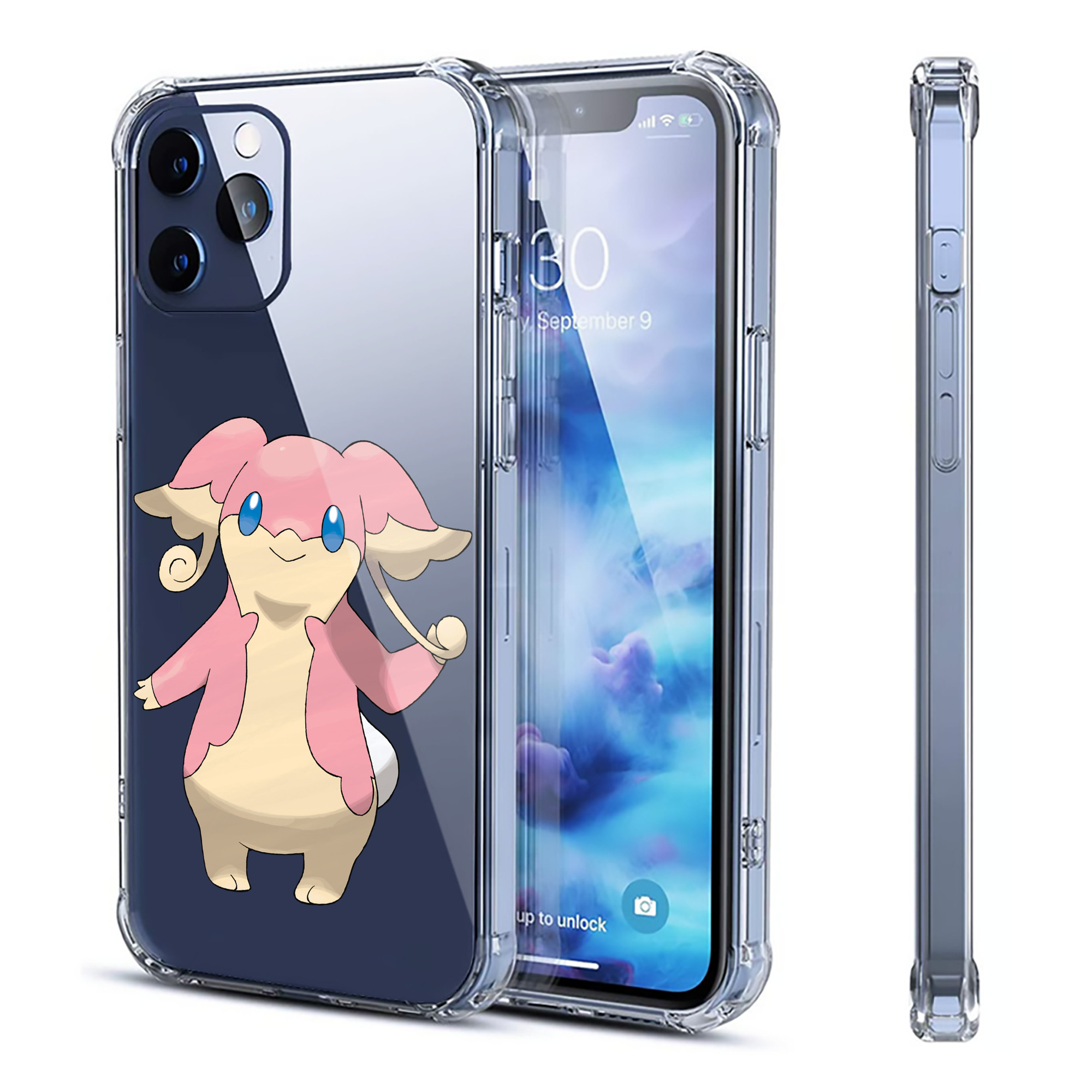 （画像用） ポケットモンスター Pokémon 【iPhone 12シリーズ対応】透明スマホケース（クリアソフトケース）